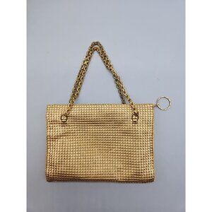 Vintage Whiting & Davis Co Timeless Gold Tone Mesh Evening Handbag Talon